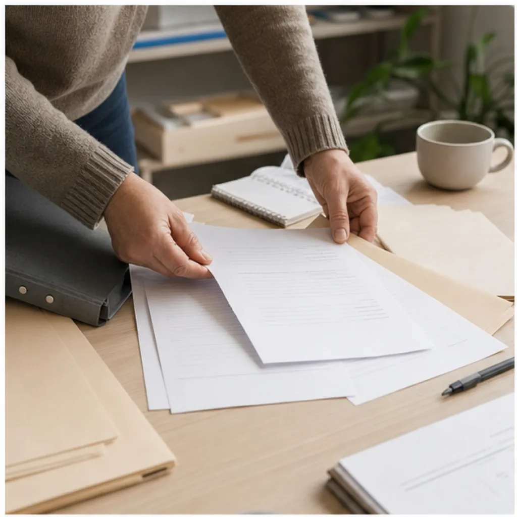 En vuxen skriver under medgivandeblanketter inför skolresan